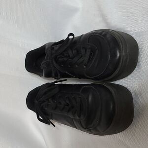 Asos Women's Work Uniform Casual Shoes Black Leather(?) Size 38/7.5-8 EUC